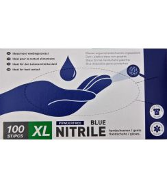 Wegwerphandschoen Nitrile blauw X-Large | 100 stuks