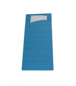 Bestekzakjes blauw-wit servet 100 stuks