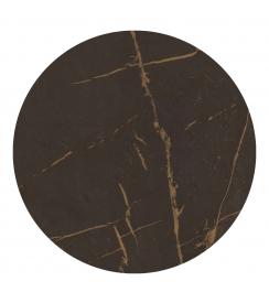 XSeat Tafelblad HPL LINE Lamidur Black Copper Marble Ø90cm